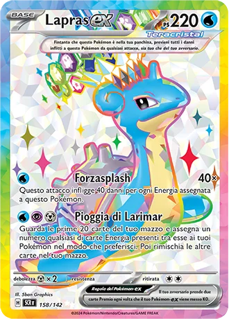 Lapras ex Corona Astrale carta Pokémon italiana UR