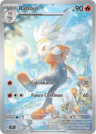 Raboot Corona Astrale carta Pokémon italiana IR