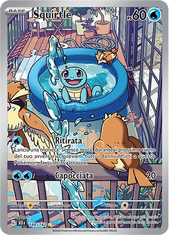 Squirtle Corona Astrale carta Pokémon italiana IR