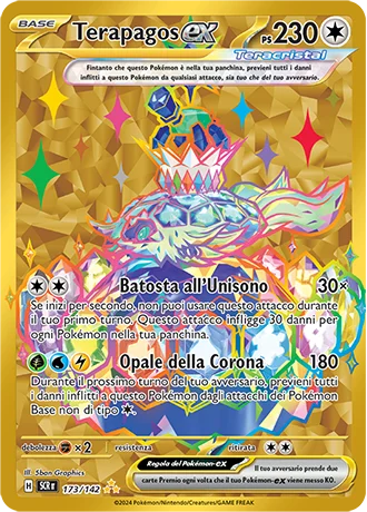 Terapagos ex Corona Astrale carta Pokémon italiana HR