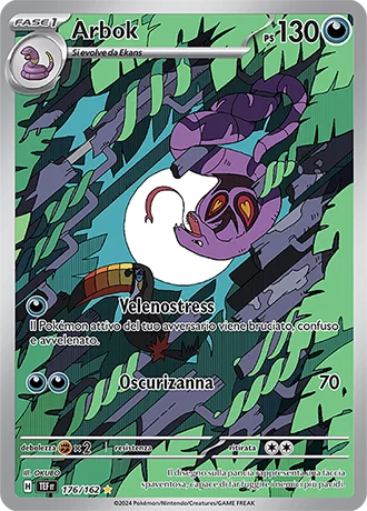 Arbok Cronoforze carta Pokémon italiana IR