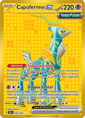 Capoferreo ex Cronoforze carta Pokémon italiana HR