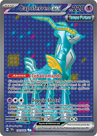 Capoferreo ex Cronoforze carta Pokémon italiana UR