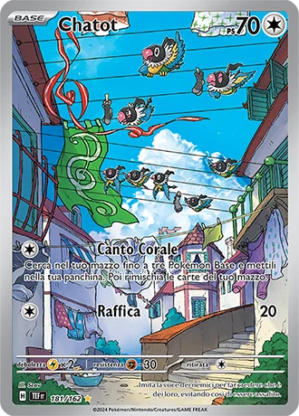 Chatot Cronoforze carta Pokémon italiana IR