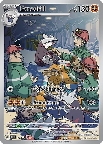 Excadrill Cronoforze carta Pokémon italiana IR