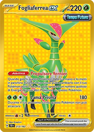Fogliaferrea ex Cronoforze carta Pokémon italiana HR