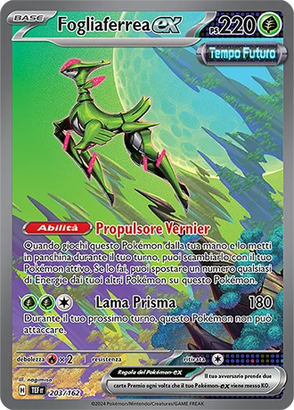 Fogliaferrea ex Cronoforze carta Pokémon italiana SIR