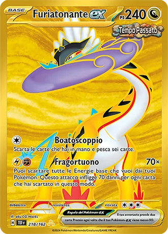 Furiatonante ex Cronoforze carta Pokémon italiana HR