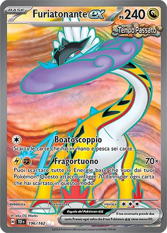 Furiatonante ex Cronoforze carta Pokémon italiana UR