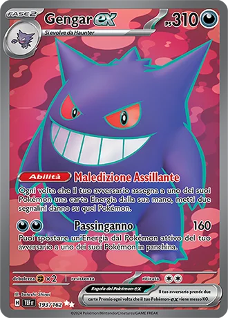 Gengar ex Cronoforze carta Pokémon italiana