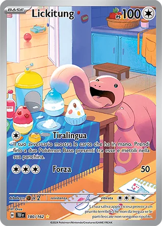 Lickitung Cronoforze carta Pokémon italiana IR