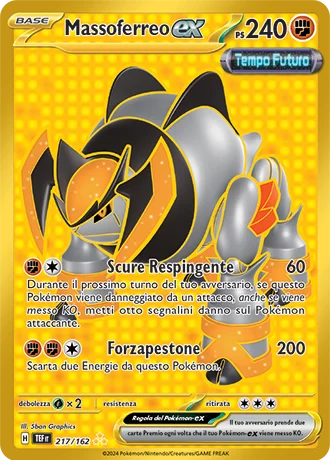 Massoferreo ex Cronoforze carta Pokémon italiana HR