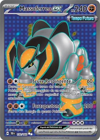 Massoferreo ex Cronoforze carta Pokémon italiana UR