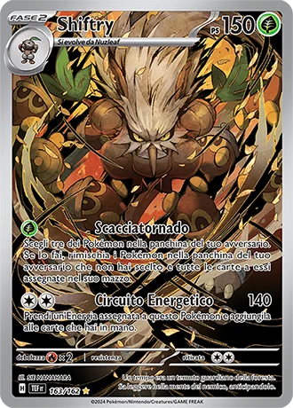 Shiftry Cronoforze carta Pokémon italiana IR