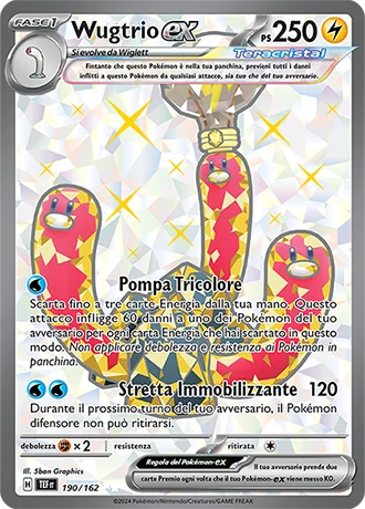 Wugtrio ex Cronoforze carta Pokémon italiana UR
