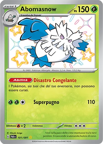 Abomasnow Destino di Paldea carta Pokémon italiana SSB