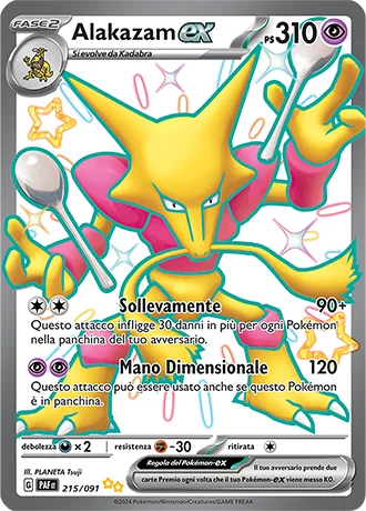 Alakazam ex Destino di Paldea carta Pokémon italiana SSR
