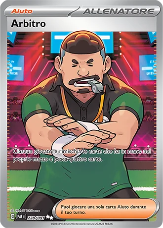 Arbitro Destino di Paldea carta Pokémon italiana UR