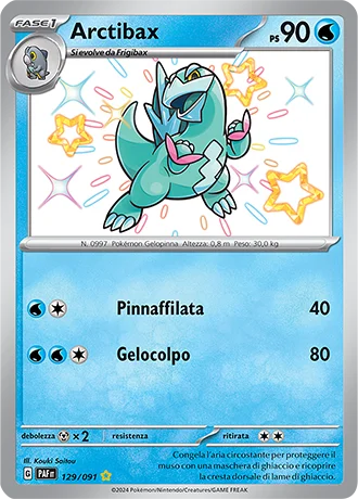 Arctibax Destino di Paldea carta Pokémon italiana SSB