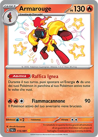 Armarouge Destino di Paldea carta Pokémon italiana SSB