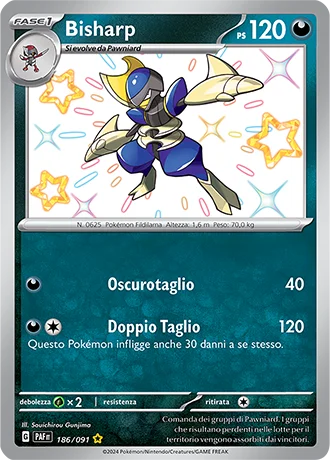 Bisharp Destino di Paldea carta Pokémon italiana SSB