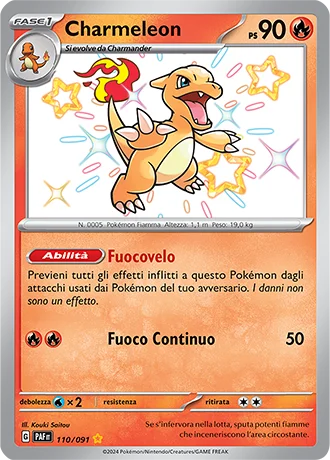 Charmeleon Destino di Paldea carta Pokémon italiana SSB