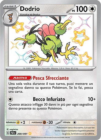 Dodrio Destino di Paldea carta Pokémon italiana SSB