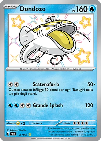 Dondozo Destino di Paldea carta Pokémon italiana SSB
