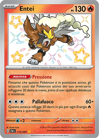 Entei Destino di Paldea carta Pokémon italiana SSB