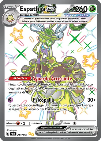 Espathra ex Destino di Paldea carta Pokémon italiana SSR