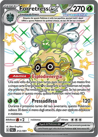 Forretress ex Destino di Paldea carta Pokémon italiana SSR