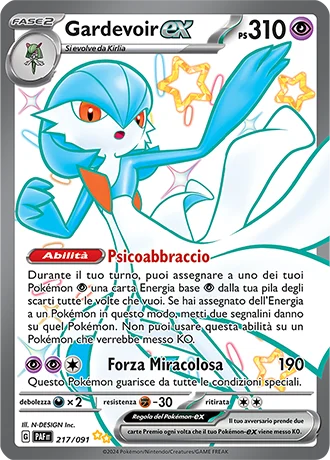 Gardevoir ex Destino di Paldea carta Pokémon italiana SSR