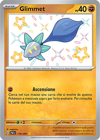 Glimmet Destino di Paldea carta Pokémon italiana SSB