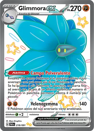Glimmora ex Destino di Paldea carta Pokémon italiana SSR