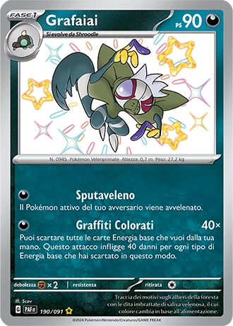Grafaiai Destino di Paldea carta Pokémon italiana SSB