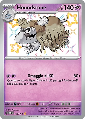 Houndstone Destino di Paldea carta Pokémon italiana SSB