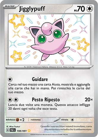 Jigglypuff Destino di Paldea carta Pokémon italiana SSB