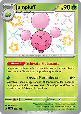 Jumpluff Destino di Paldea carta Pokémon italiana SSB