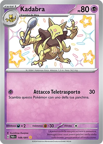 Kadabra Destino di Paldea carta Pokémon italiana SSB