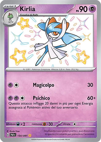 Kirlia Destino di Paldea carta Pokémon italiana SSB