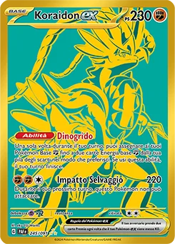 Koraidon ex Destino di Paldea carta Pokémon italiana HR