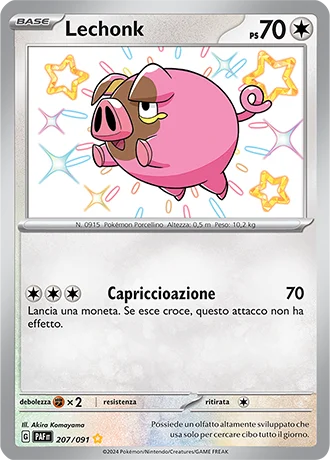 Lechonk Destino di Paldea carta Pokémon italiana SSB
