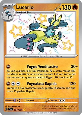 Lucario Destino di Paldea carta Pokémon italiana