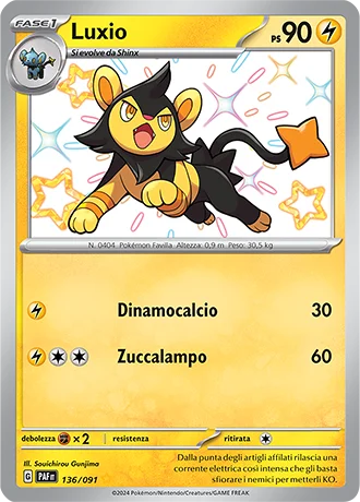 Luxio Destino di Paldea carta Pokémon italiana SSB