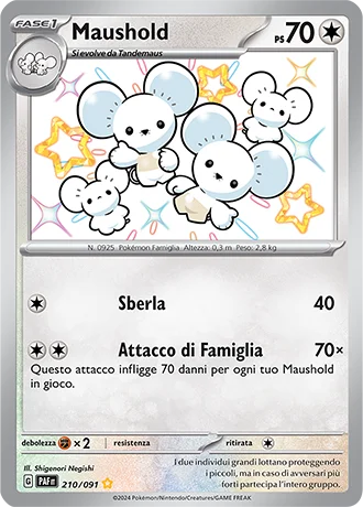 Maushold Destino di Paldea carta Pokémon italiana SSB