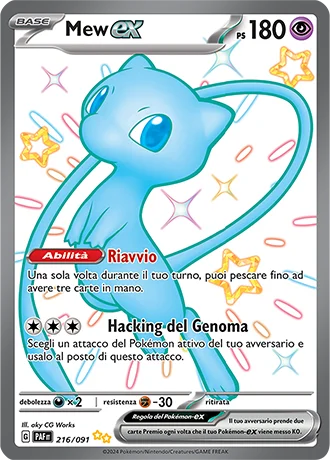 Mew ex Destino di Paldea carta Pokémon italiana