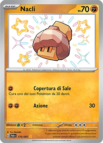 Nacli Destino di Paldea carta Pokémon italiana SSB
