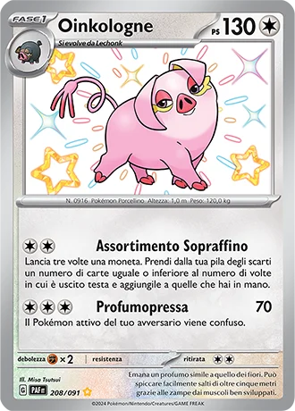 Oinkologne Destino di Paldea carta Pokémon italiana SSB