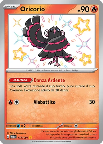 Oricorio Destino di Paldea carta Pokémon italiana SSB