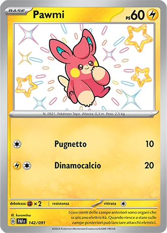 Pawmi Destino di Paldea carta Pokémon italiana SSB